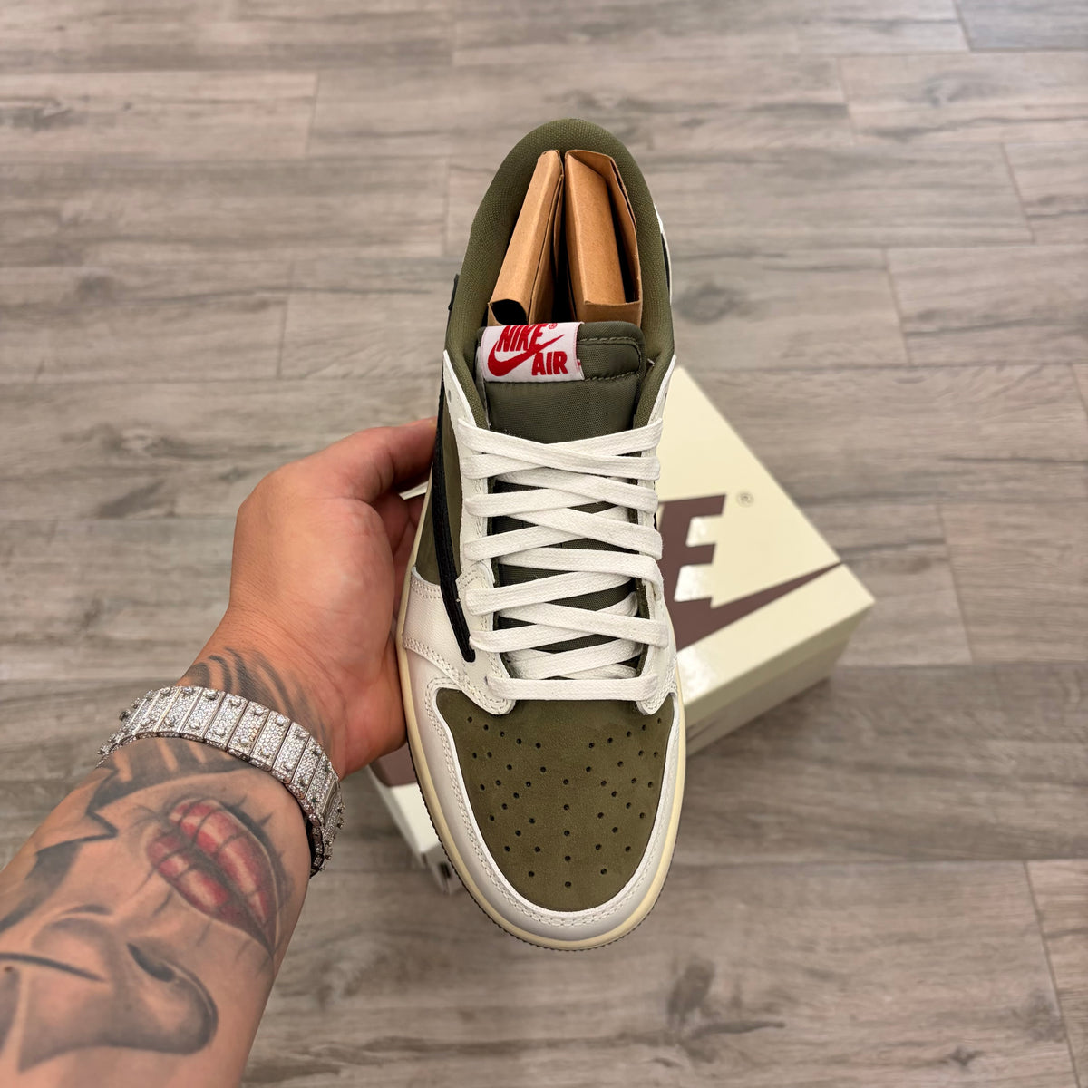 Jordan 1 Retro Low Travis Olive Green