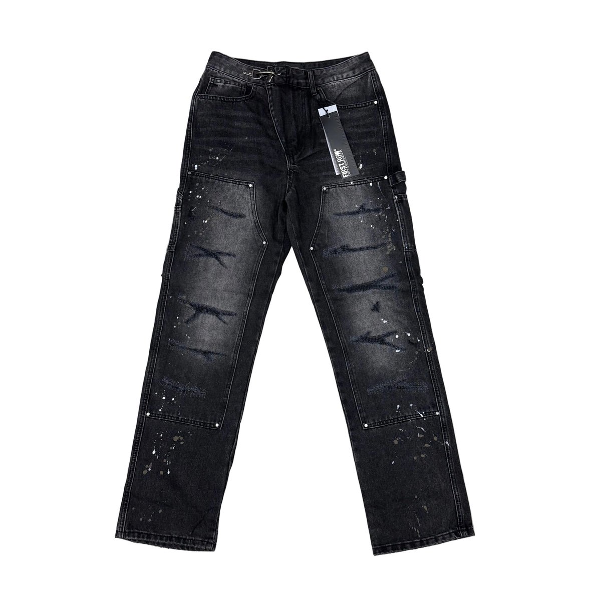First Row Slim Straight (Black)