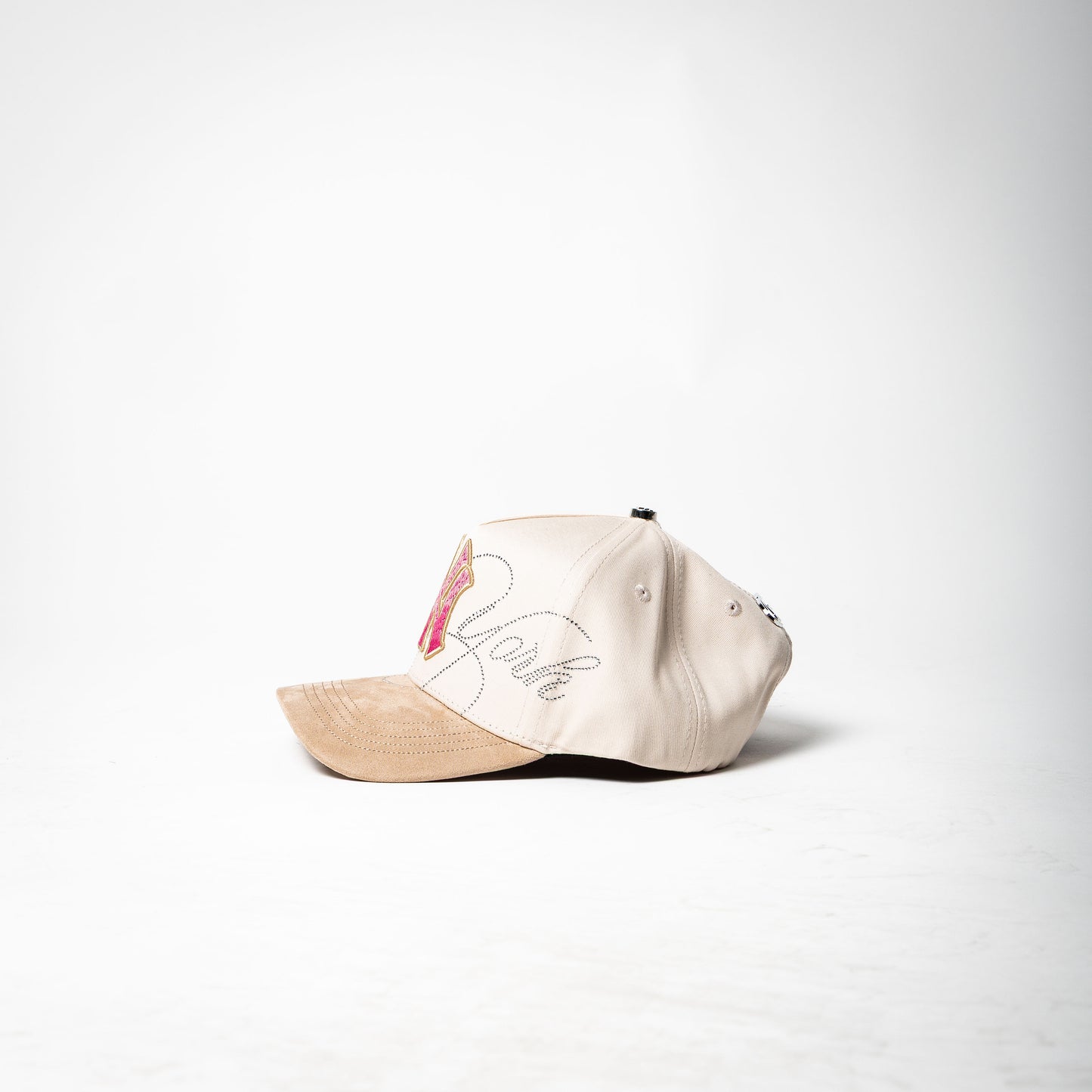 Cap Fans “ NEW YORK ” ( cream / pink / brown )