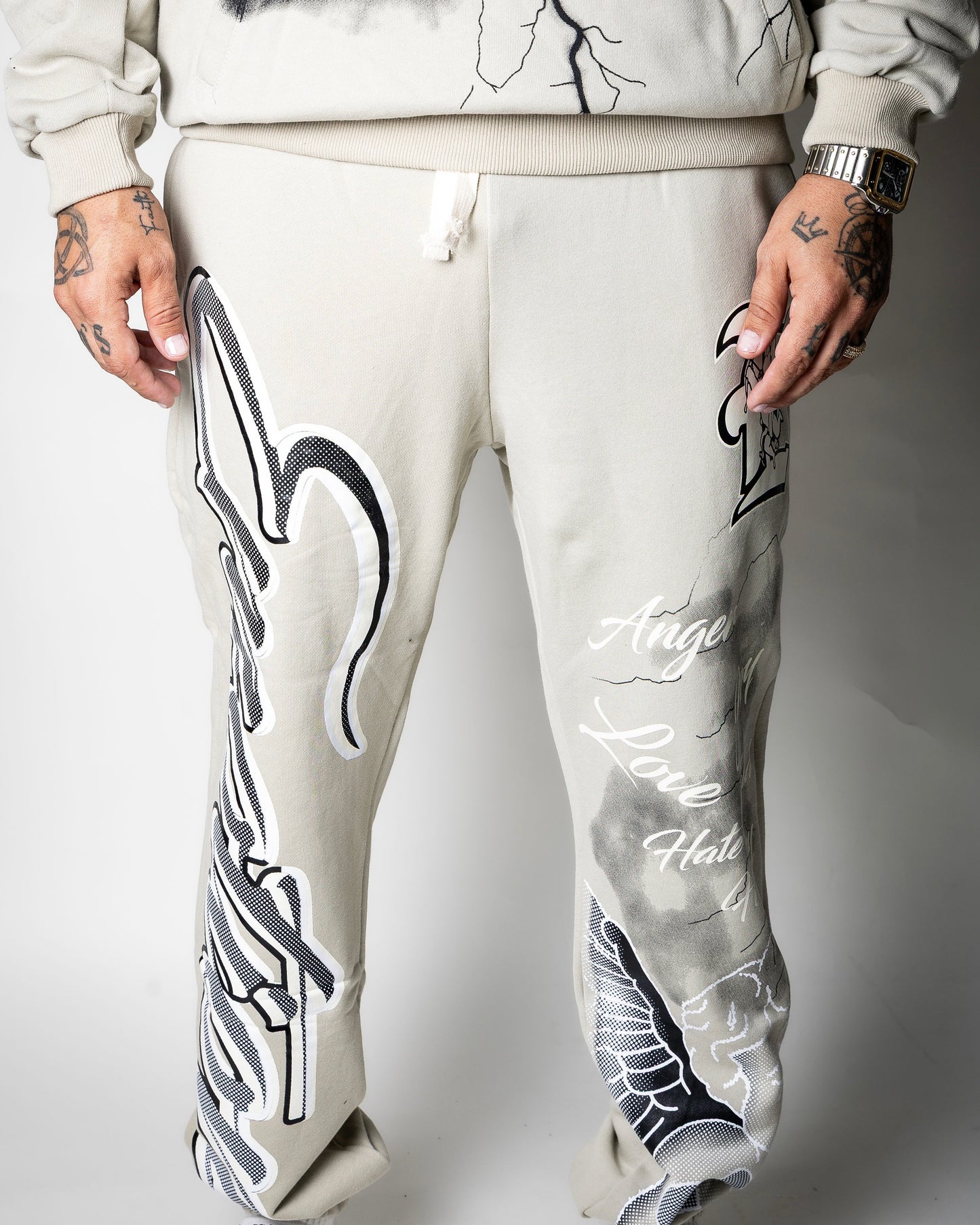Mixed Emotion Sweaterpants Grey “ Love, Joy, Hate ”