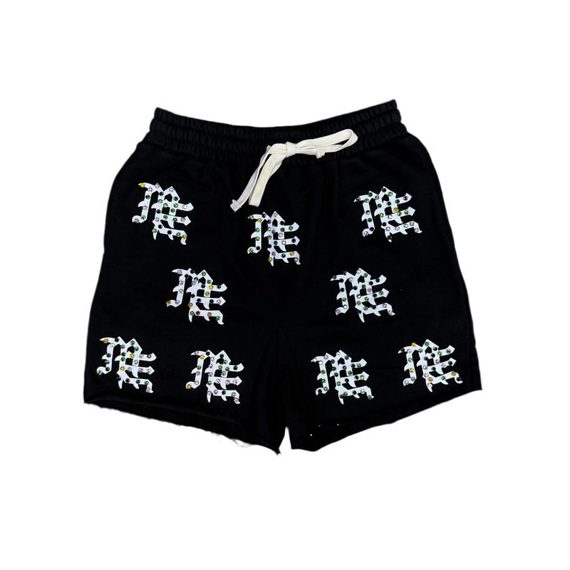 Mixed Emotion Black Short Colors Rhinestone