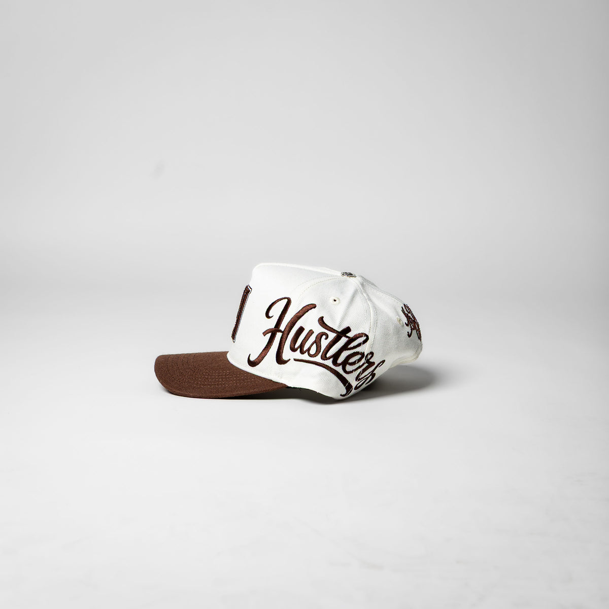 Life Hustlers SnapBack ( Cream / Brown )
