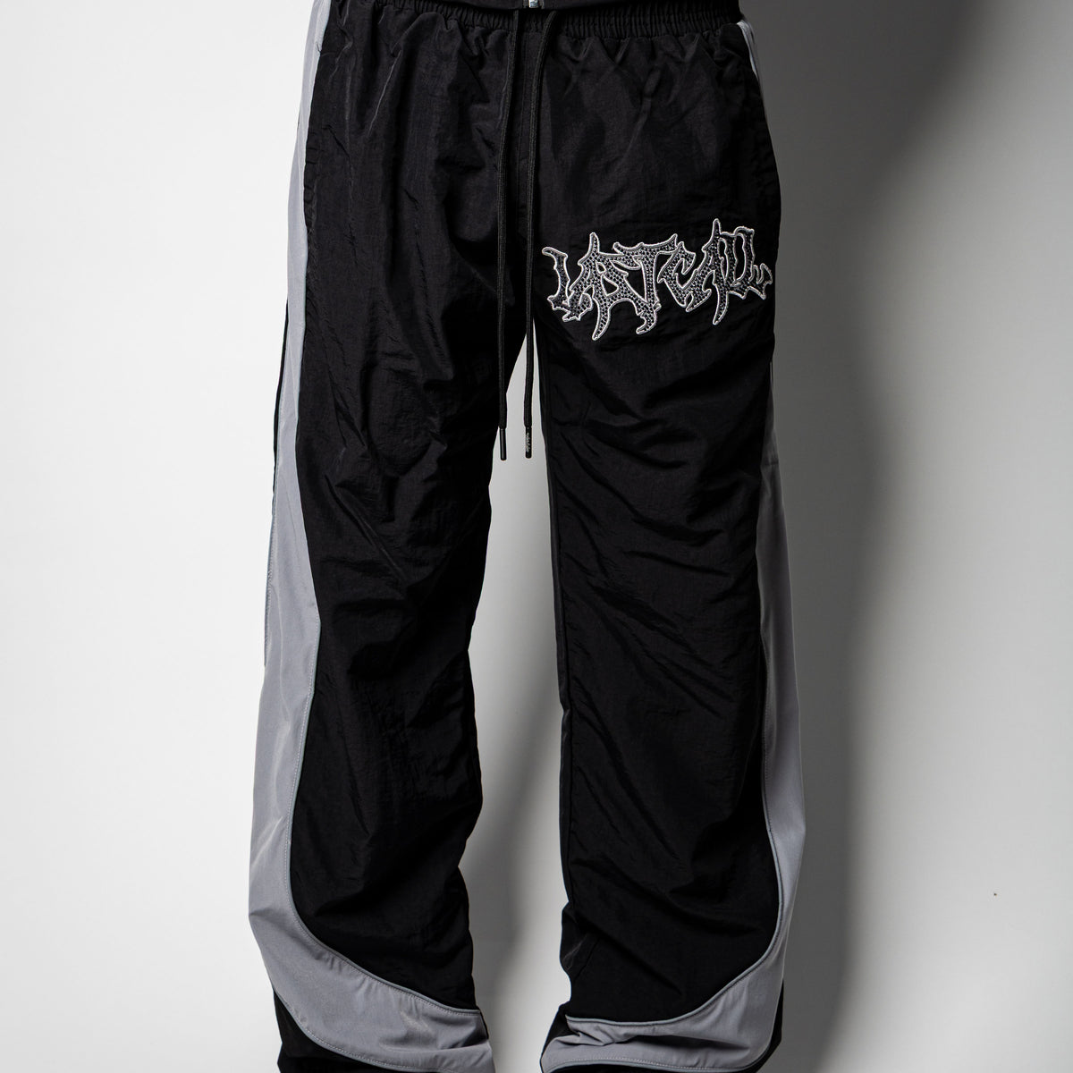 Last Call Set Rhinestone “ Black / Grey ” ( Long )