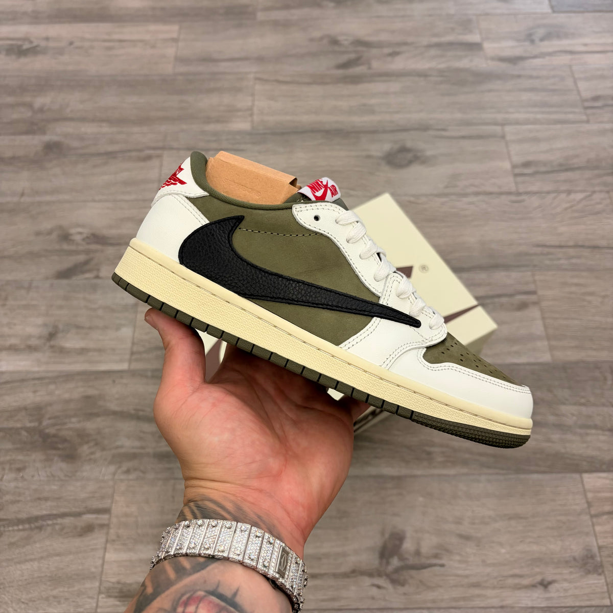 Jordan 1 Retro Low Travis Olive Green