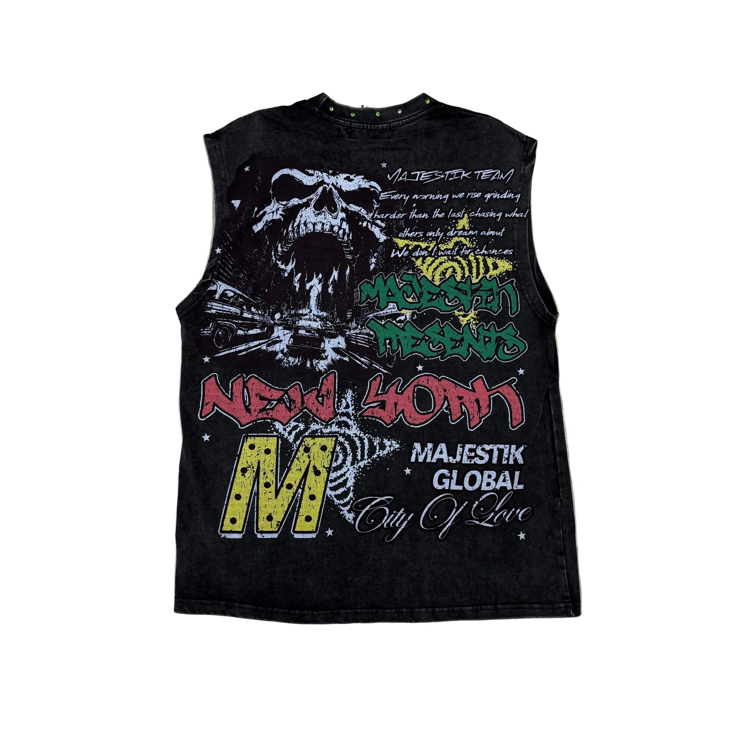 MAJESTIK Tank Top “ City Skull ”