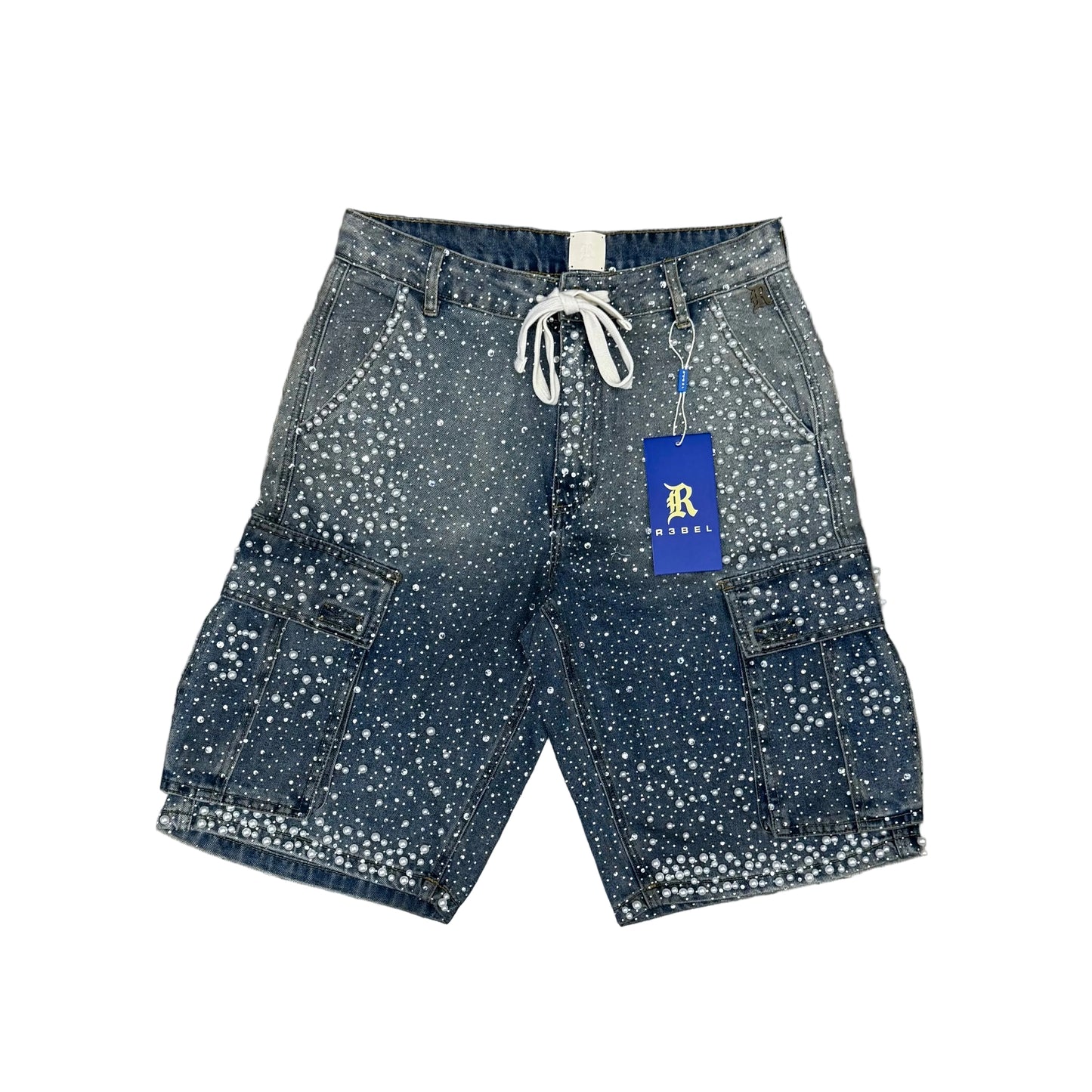 Rebel Pearl Shorts Jeans (blue)