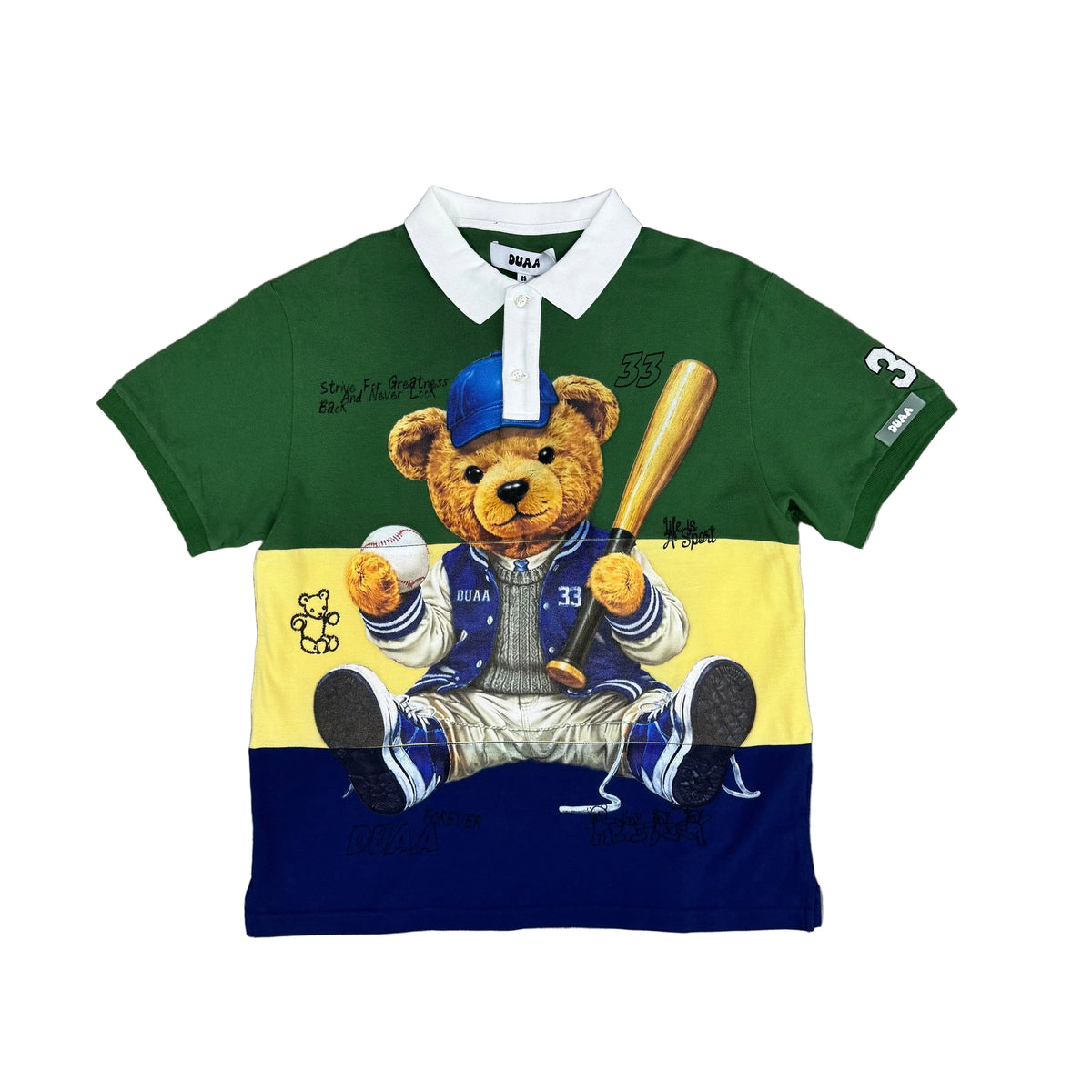 DUAA Polo “ Baseball Teddy Bear ”