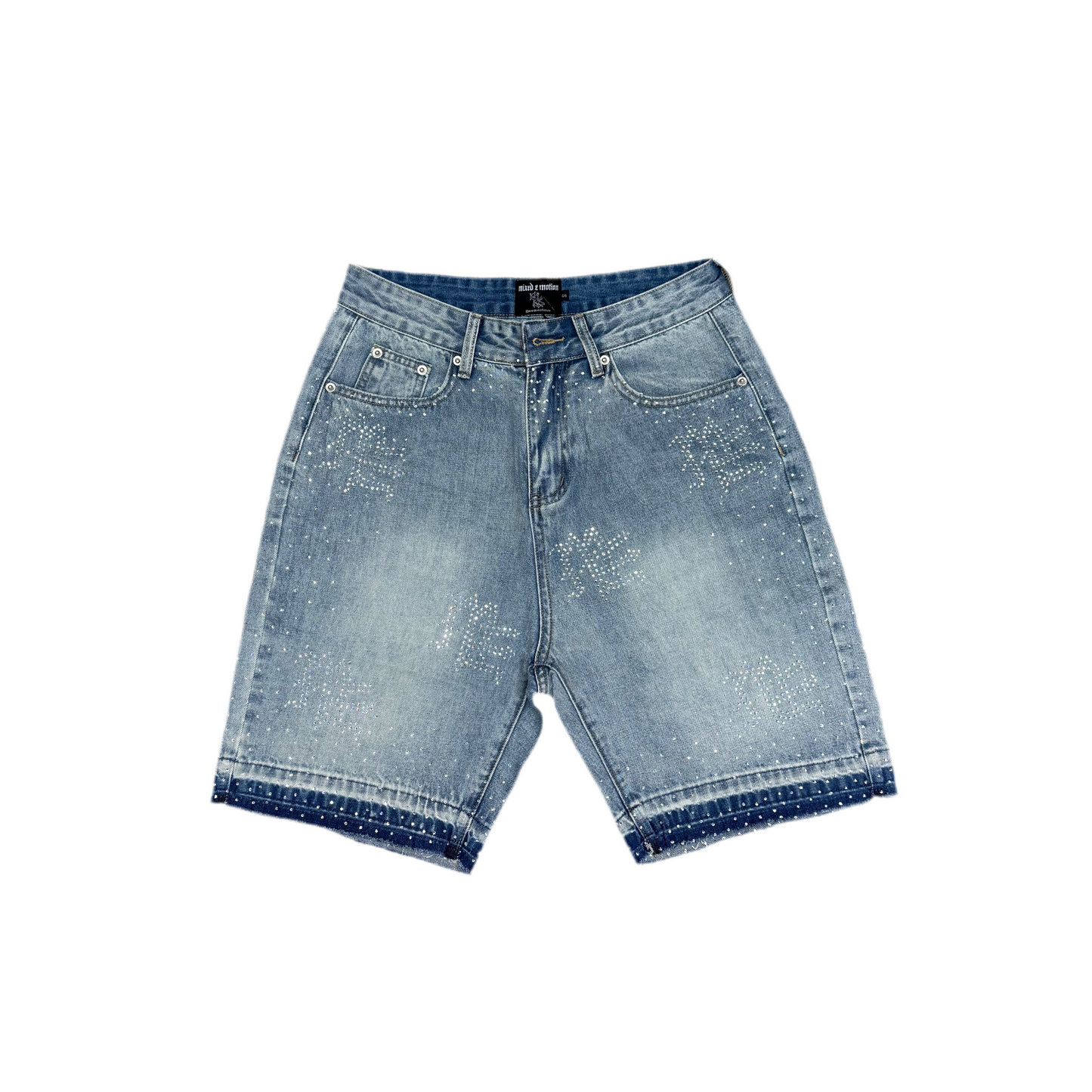 Mixed Emotion Rhinestones Shorts Jean