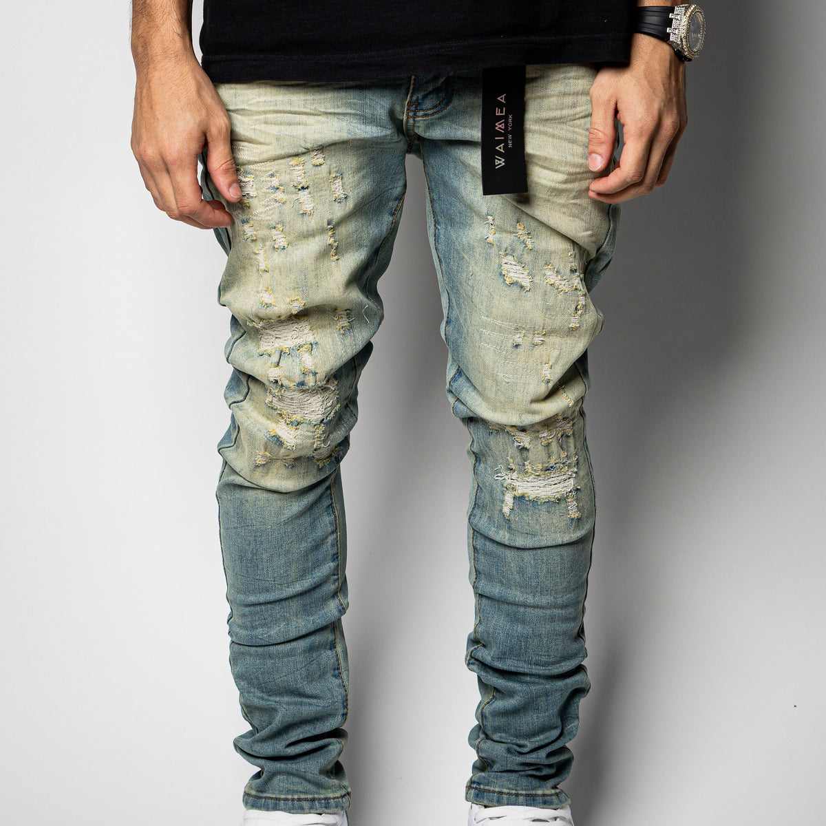 WAIMEA “Skinny Fit” Ant Stone Wash