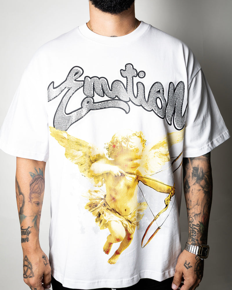 Mixed Emotion White Rhinestone Angel