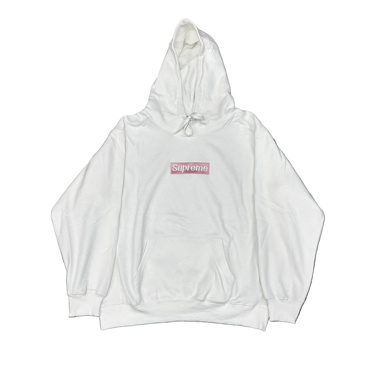 Supreme Hoodie (White/Pink)