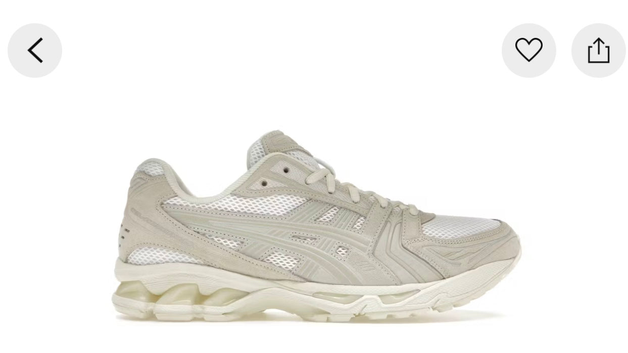 ASCIS GEL-Kayano 14 White Smoke Grey