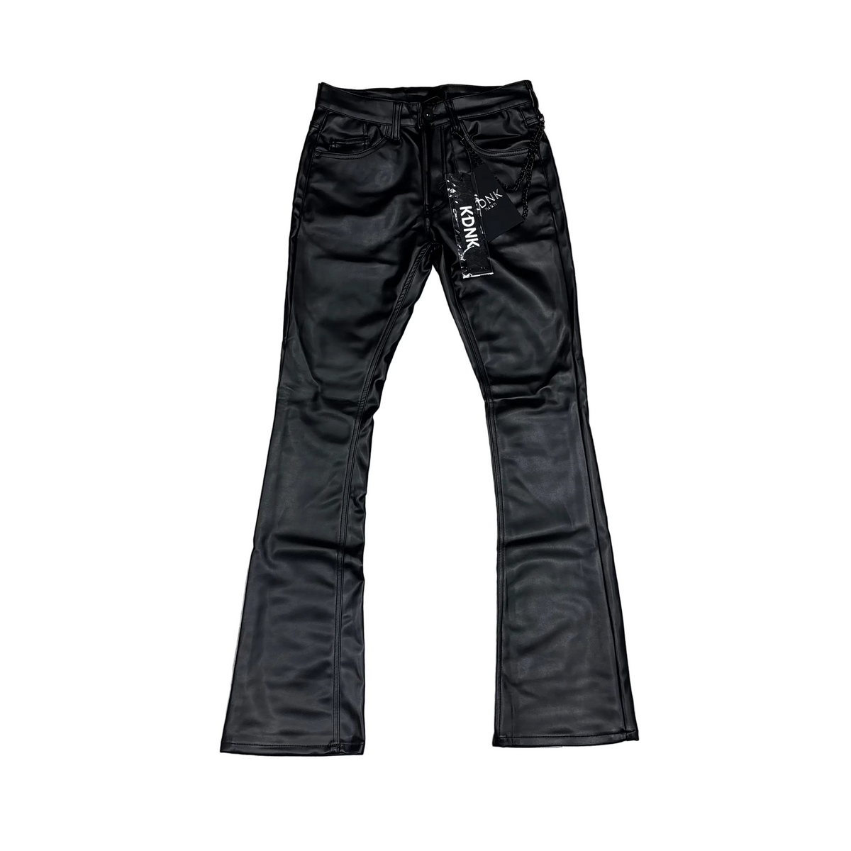 KDNK Jeans Skinny Flare Black Leather 3511