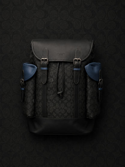 Coach Backpack “ Half Print ” ( Black )