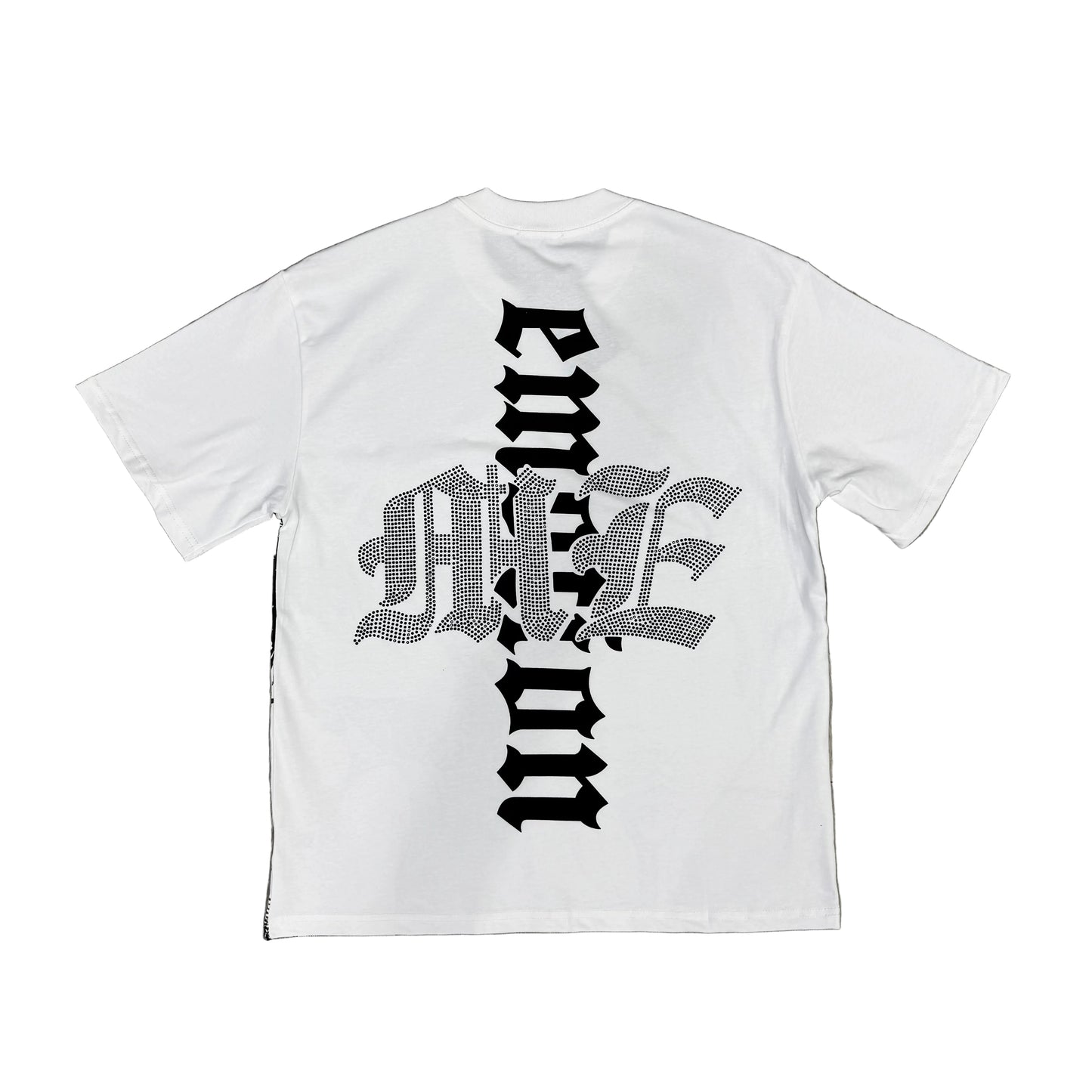 Mixed Emotion White Beach Rhinestone Tee