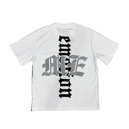 Mixed Emotion White Beach Rhinestone Tee