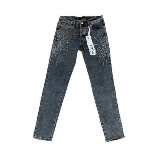 Purple Rhinestones Jean 028
