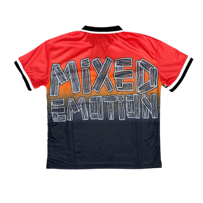 Mixed Emotion Red Paradise Button Up