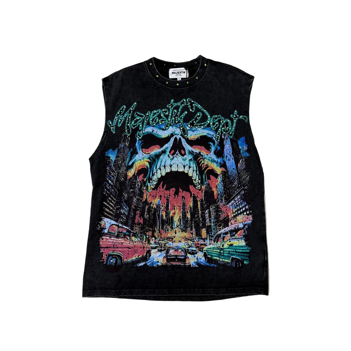MAJESTIK Tank Top “ City Skull ”
