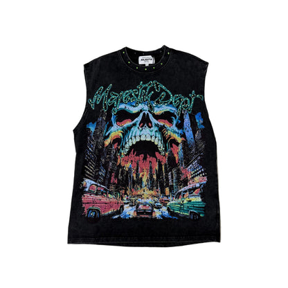 MAJESTIK Tank Top “ City Skull ”