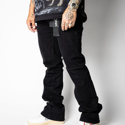 KDNK Jeans Skinny Flare Jet Black