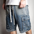 Rebel Pearl Shorts Jeans (blue)