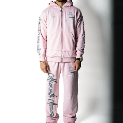 Awareness Set Hoodie + Pants (pink)