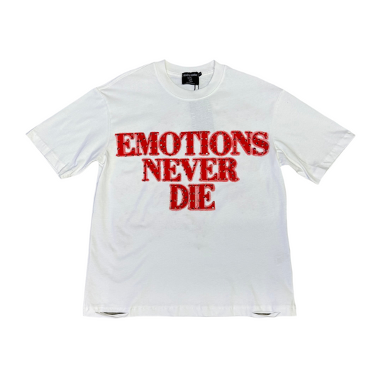 Mixed Emotion Red “End” Rhinestone Tee