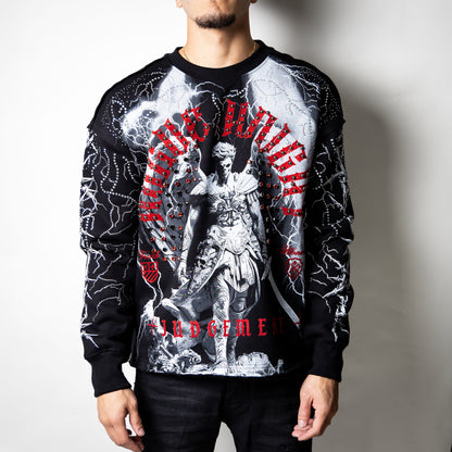 Publik Rhinestone Sweater “ Judgment ” Black