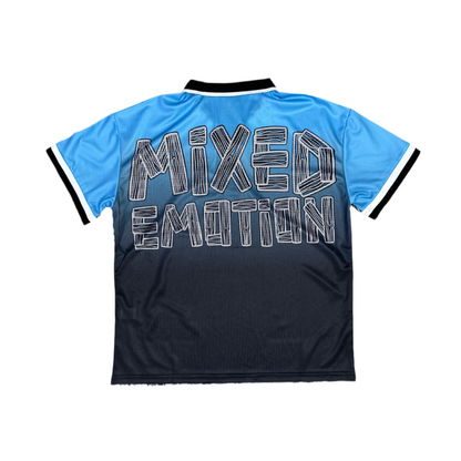 Mixed Emotion Blue Road Rage Button Up