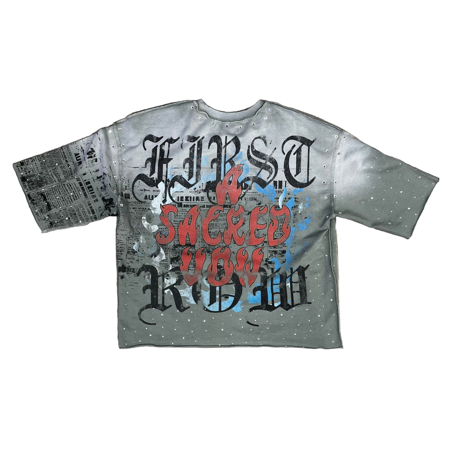 First Row “sacred heart gray”