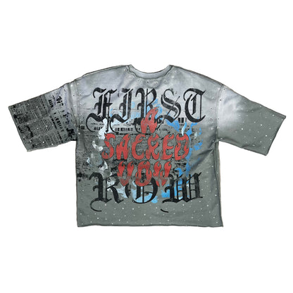 First Row “sacred heart gray”