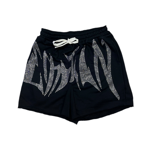 Mixed Emotion Black Short Rhinestone