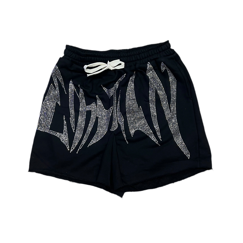 Mixed Emotion Black Short Rhinestone
