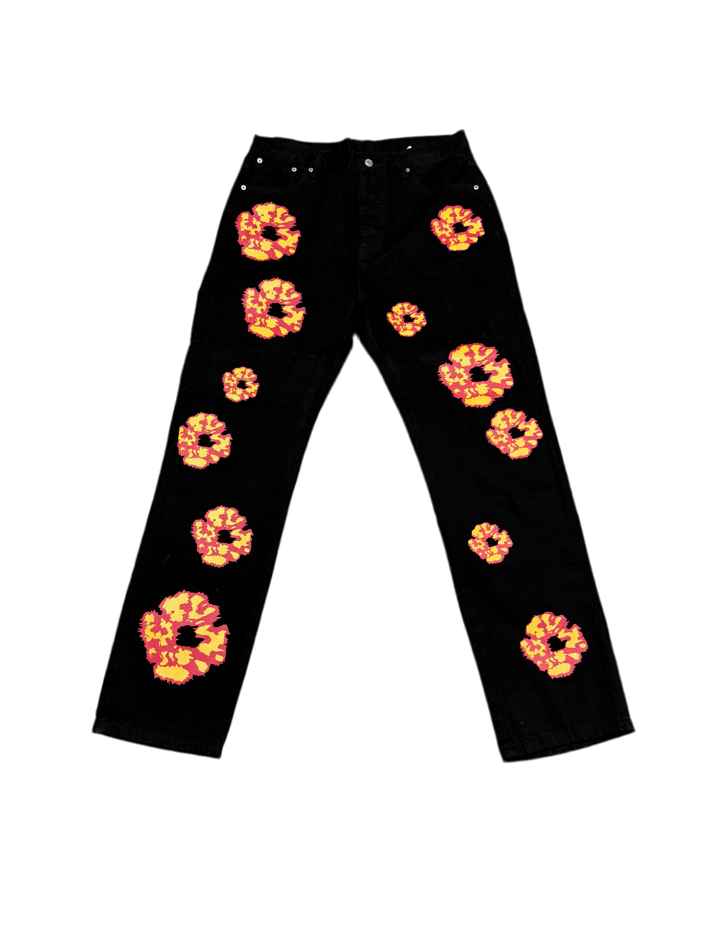 Denim Tears Black and Red-Yellow
