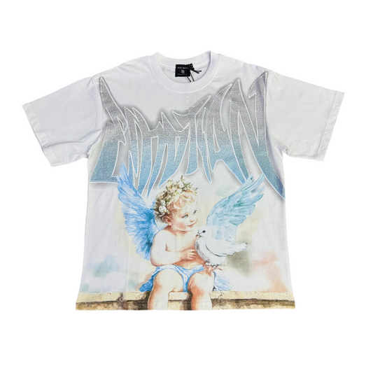 Mixed Emotion White Dove Rhinestone