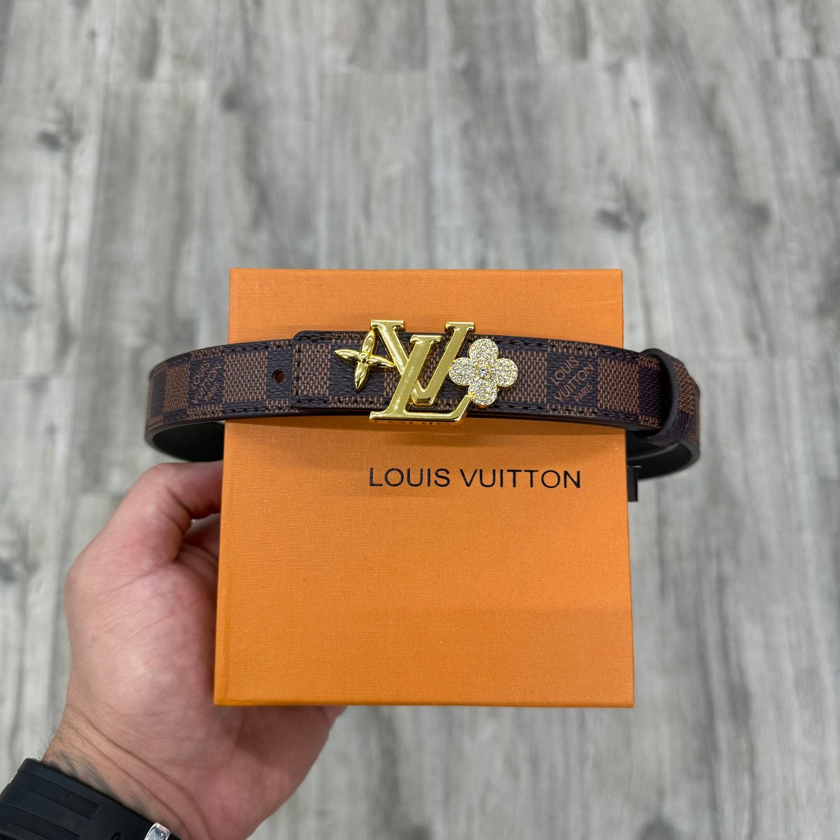 LV Gold Logo Women [damier brown]