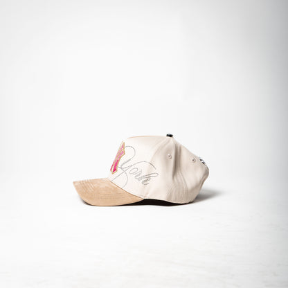 Cap Fans “ NEW YORK ” ( cream / pink / brown )