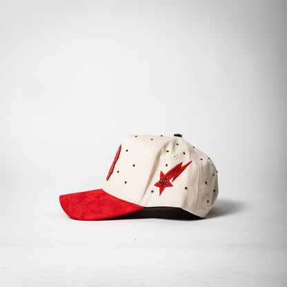 Cap Fans “ Boston ” ( cream/red)