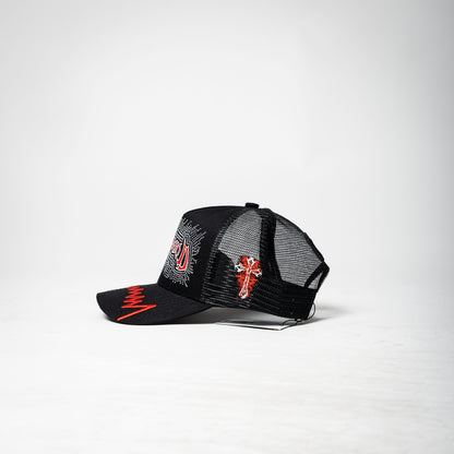 GLAZAGOD hat ( black / red )