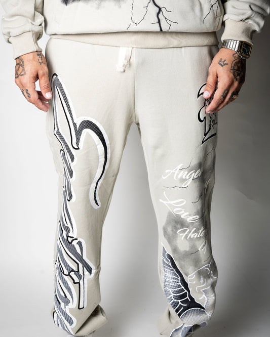 Mixed Emotion Sweaterpants Grey “ Love, Joy, Hate ”