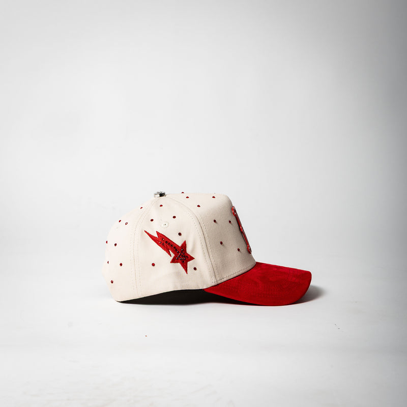 Cap Fans “ Boston ” ( cream/red)