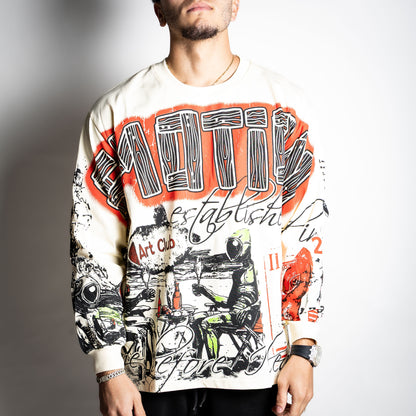 Mixed Emotion Cream ‘Art Club’ Long Sleeve