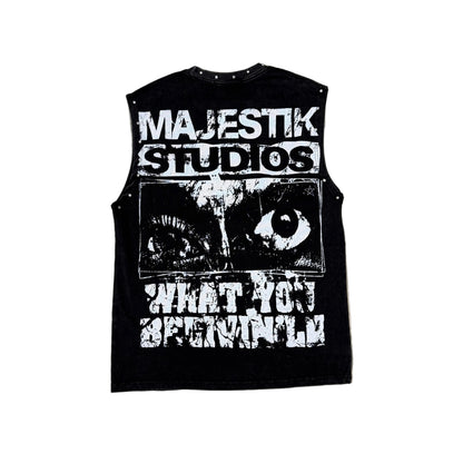 MAJESTIK Tank Top  (Black/White )