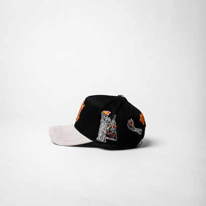 VQC Caps “ NY ” ( Black / Grey / Orange )
