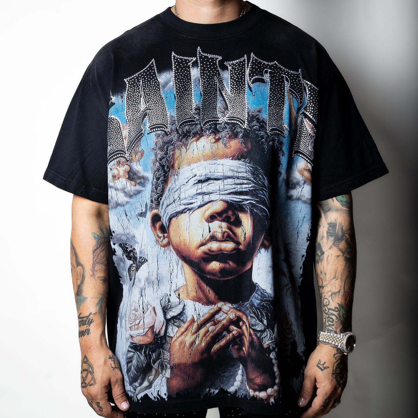 Saints Black Gothic Signature Logo