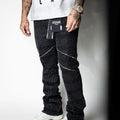 KDNK Rhinestone Zipper Pants [black]