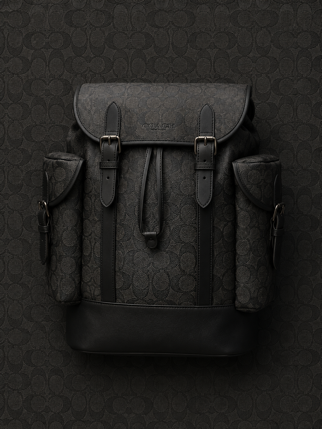 Coach Backpack “ Full Print ” ( Black )
