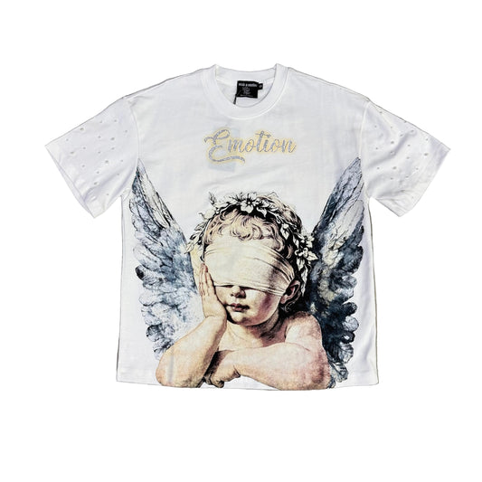 Mixed Emotion Angels Pearls ( white ) Tee