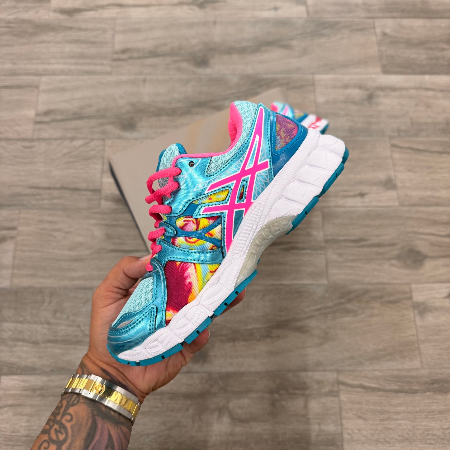 ASICS Gel-Nimbus 16 “Iridescent Pink / Capri Blue / Multicolor”